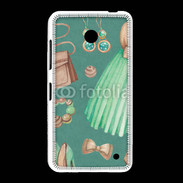 Coque Nokia Lumia 635 Fond fashion vert et marron 2