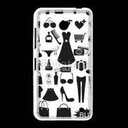 Coque Nokia Lumia 635 Fond fashion noir et blanc 2