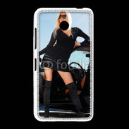 Coque Nokia Lumia 635 Femme blonde sexy voiture noire