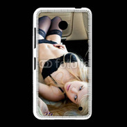 Coque Nokia Lumia 635 Femme sexy blonde à l'intérieur d'une voiture
