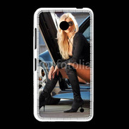 Coque Nokia Lumia 635 Femme blonde sexy voiture noire 5