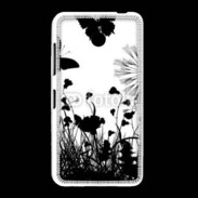Coque Nokia Lumia 635 Papillon en noir et blanc