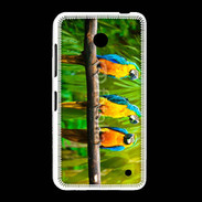 Coque Nokia Lumia 635 Trois perroquets bleu et jaune