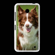 Coque Nokia Lumia 635 Chien Colley marron et blanc