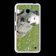 Coque Nokia Lumia 635 Chiot blanc et gris 1