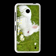 Coque Nokia Lumia 635 Lapin blanc dans l'herbe