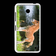 Coque Nokia Lumia 635 Poulain marron et blanc