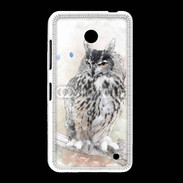 Coque Nokia Lumia 635 hibou en aquarelle
