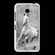 Coque Nokia Lumia 635 Cheval en noir et blanc 55