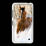 Coque Nokia Lumia 635 Cheval arabe dans la neige 100