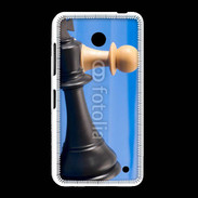 Coque Nokia Lumia 635 Pions de jeu d'échec sur fond bleu