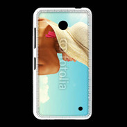 Coque Nokia Lumia 635 Femme à chapeau de plage