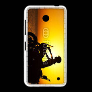 Coque Nokia Lumia 635 Femme biker au couché de soleil