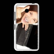 Coque Nokia Lumia 635 Femme souriante ordinateur