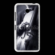 Coque Nokia Lumia 635 Violoncelliste en noir et blanc 5