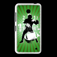 Coque Nokia Lumia 635 Illustration football américain sur fond vert