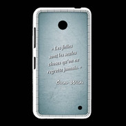 Coque Nokia Lumia 635 Les Folies Turquoise Citation Oscar Wilde
