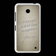 Coque Nokia Lumia 635 Pêché stupidité Sepia Citation Oscar Wilde