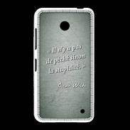 Coque Nokia Lumia 635 Pêché stupidité Vert Citation Oscar Wilde