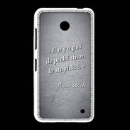 Coque Nokia Lumia 635 Pêché stupidité Noir Citation Oscar Wilde