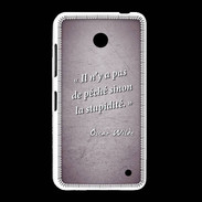 Coque Nokia Lumia 635 Pêché stupidité Violet Citation Oscar Wilde