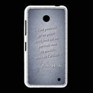 Coque Nokia Lumia 635 Portrait Ame Bleu Citation Oscar Wilde
