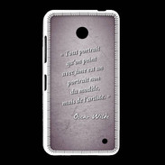 Coque Nokia Lumia 635 Portrait Ame Violet Citation Oscar Wilde