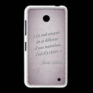 Coque Nokia Lumia 635 Tentation Rose Citation Oscar Wilde