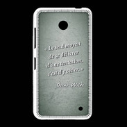 Coque Nokia Lumia 635 Tentation vert Citation Oscar Wilde