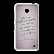 Coque Nokia Lumia 635 Tragédie Rose Citation Oscar Wilde