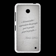Coque Nokia Lumia 635 Démocratie Gris Citation Oscar Wilde