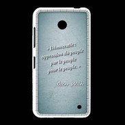 Coque Nokia Lumia 635 Démocratie Turquoise Citation Oscar Wilde