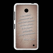 Coque Nokia Lumia 635 Enfants parents Rouge Citation Oscar Wilde