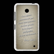 Coque Nokia Lumia 635 Enfants parents Sepia Citation Oscar Wilde