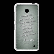 Coque Nokia Lumia 635 Enfants parents Vert Citation Oscar Wilde