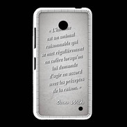 Coque Nokia Lumia 635 Homme animal Gris Citation Oscar Wilde