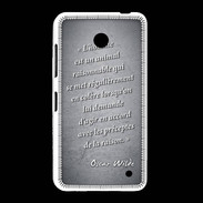Coque Nokia Lumia 635 Homme animal Noir Citation Oscar Wilde