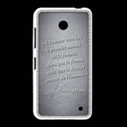 Coque Nokia Lumia 635 Homme veut Noir Citation Oscar Wilde