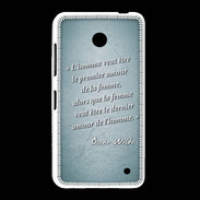 Coque Nokia Lumia 635 Homme veut Turquoise Citation Oscar Wilde