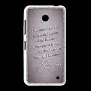 Coque Nokia Lumia 635 Homme veut Violet Citation Oscar Wilde