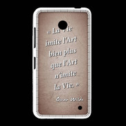Coque Nokia Lumia 635 Vie art Rouge Citation Oscar Wilde