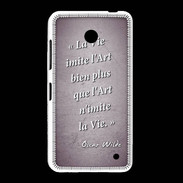 Coque Nokia Lumia 635 Vie art Violet Citation Oscar Wilde