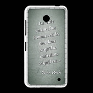 Coque Nokia Lumia 635 Vraie valeur Vert Citation Oscar Wilde