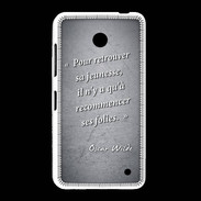 Coque Nokia Lumia 635 Jeuness folie Noir Citation Oscar Wilde