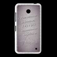 Coque Nokia Lumia 635 Jeuness folie Violet Citation Oscar Wilde