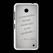 Coque Nokia Lumia 635 La conversation Gris Citation Oscar Wilde