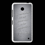 Coque Nokia Lumia 635 La conversation Noir Citation Oscar Wilde