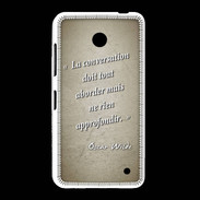 Coque Nokia Lumia 635 La conversation Sepia Citation Oscar Wilde