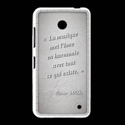 Coque Nokia Lumia 635 La musique Gris Citation Oscar Wilde