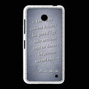 Coque Nokia Lumia 635 Les vieux Bleu Citation Oscar Wilde